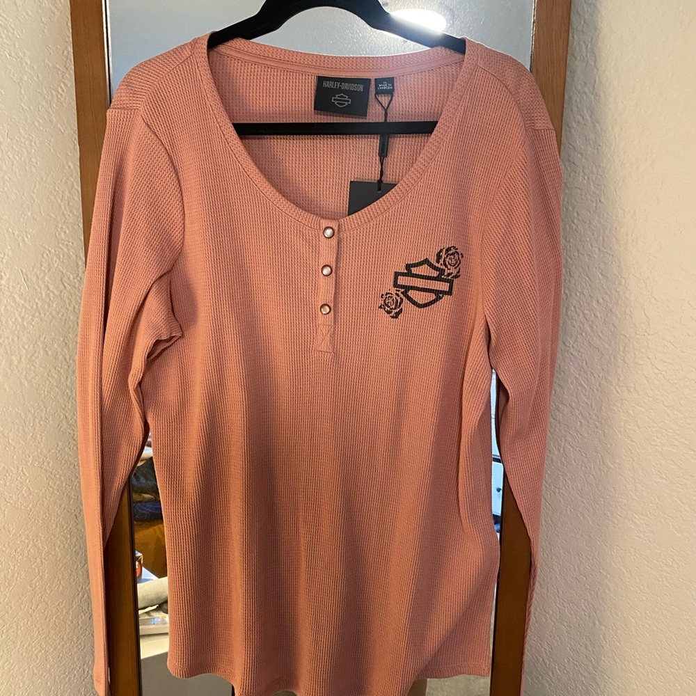 Harley-Davidson Women's Blush Henley Top